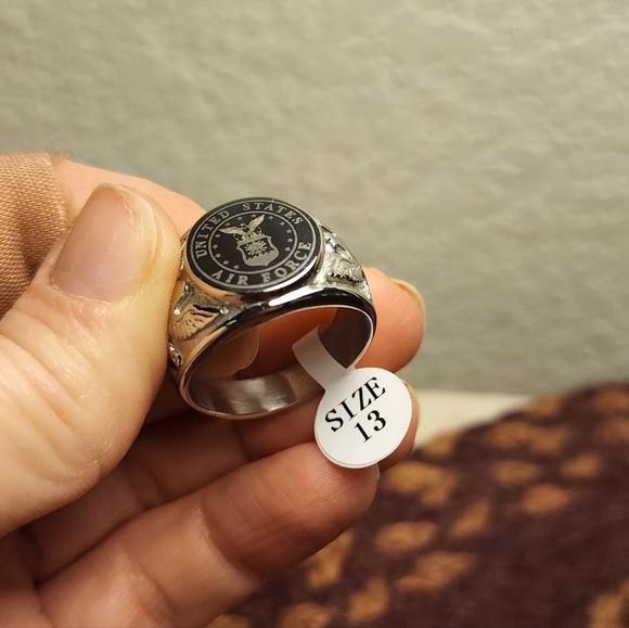 New Stainless Steel  United States Air Force ring size 13 - Picture 5 of 5